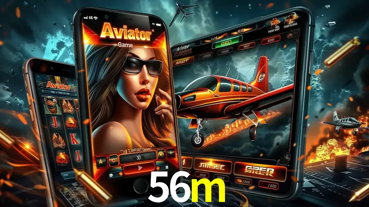 O popular jogo de apostas Aviator exibido em vários celulares e tablets, mostrando a interface emocionante e a ação de voo disponíveis para jogar agora no 56m.